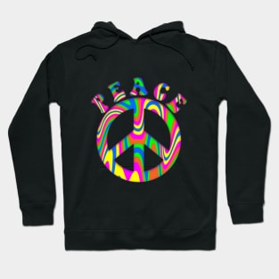 Retro Tie Dye Peace Symbol Hoodie